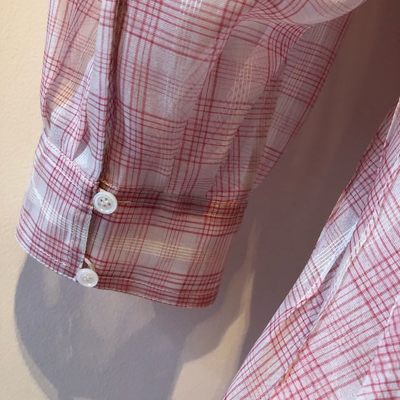 Calvin Klein check print silk gown - Picture 8 of 11